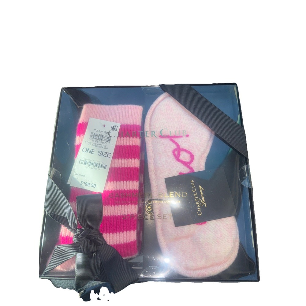 Charter Club Luxury 2 Set Gift Box Set Socks And Sleep Mask